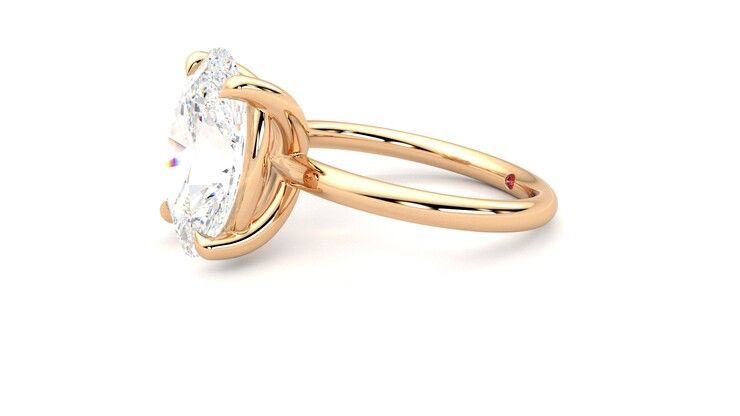 Taylor & Hart Demure Oval Engagement Ring 360 degree image 22