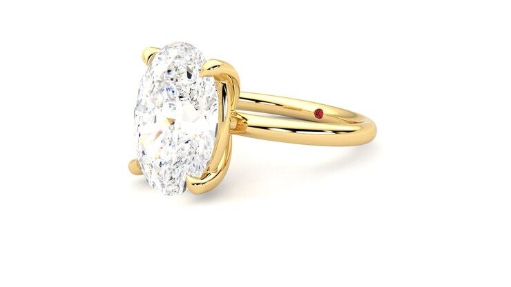 Taylor & Hart Demure Oval Engagement Ring 360 degree image 24
