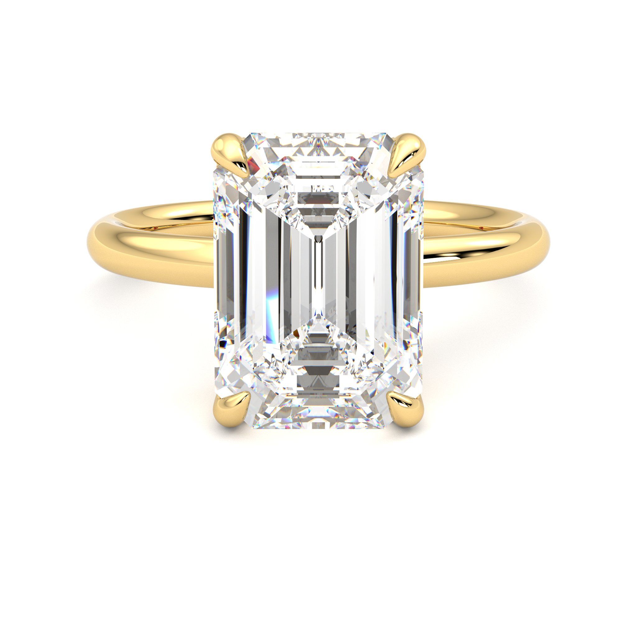 Taylor & Hart Demure Emerald Engagement Ring 0