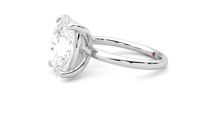 Taylor & Hart Demure Oval Engagement Ring 360 degree image 22