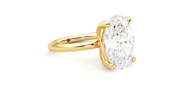 Taylor & Hart Demure Oval Engagement Ring 360 degree image 6