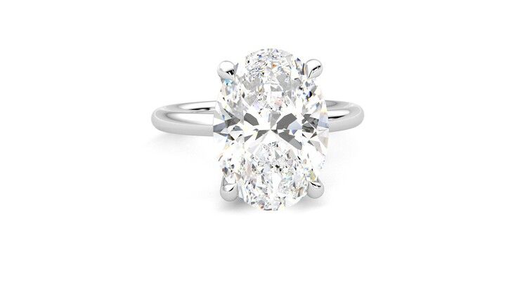 Taylor & Hart Demure Oval Engagement Ring 360 degree image 2