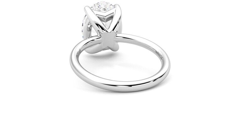 Taylor & Hart Demure Oval Engagement Ring 360 degree image 16
