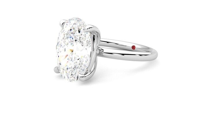 Taylor & Hart Demure Oval Engagement Ring 360 degree image 24