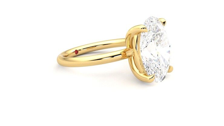Taylor & Hart Demure Oval Engagement Ring 360 degree image 7