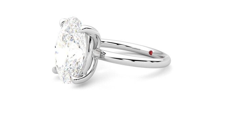 Taylor & Hart Demure Oval Engagement Ring 360 degree image 23
