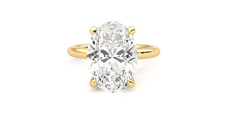Taylor & Hart Demure Oval Engagement Ring 360 degree image 29
