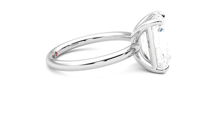 Taylor & Hart Demure Emerald Engagement Ring 360 degree image 9