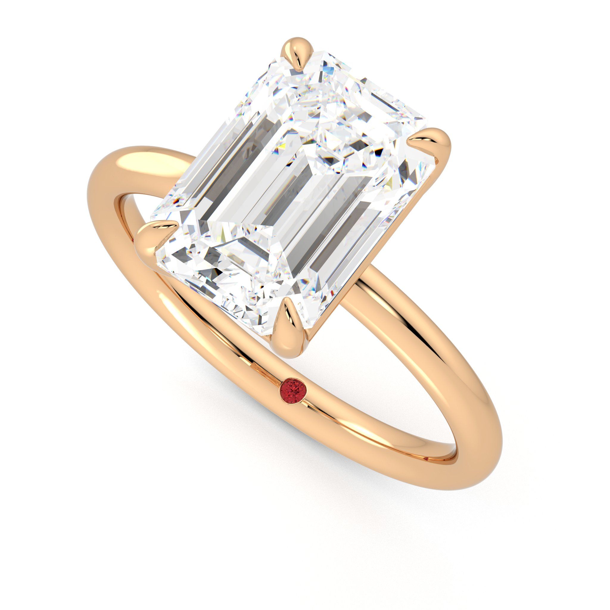 Taylor & Hart Demure Emerald Engagement Ring 0