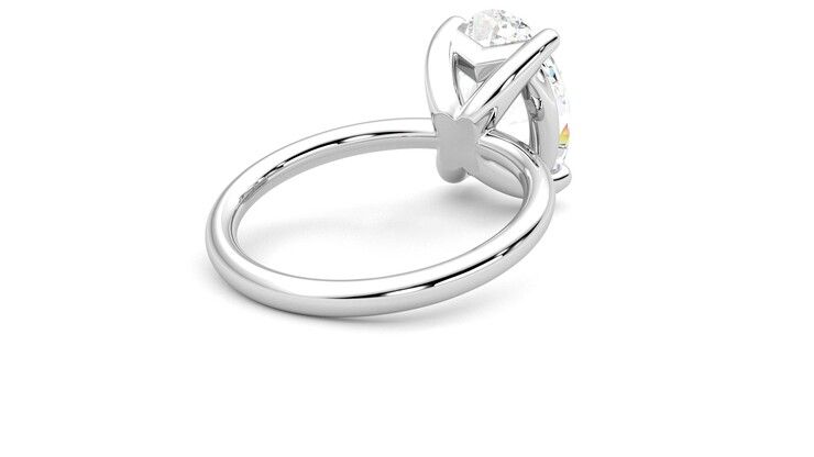 Taylor & Hart Demure Oval Engagement Ring 360 degree image 13