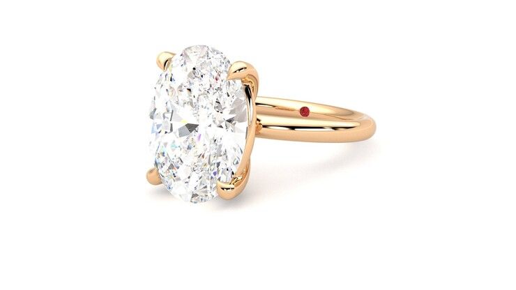 Taylor & Hart Demure Oval Engagement Ring 360 degree image 25