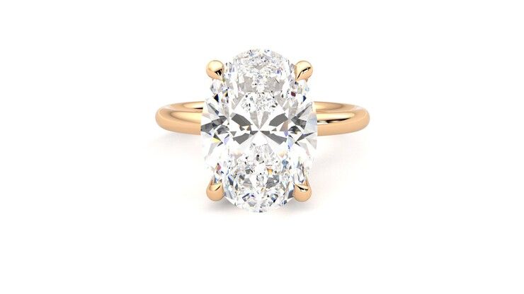 Taylor & Hart Demure Oval Engagement Ring 360 degree image 29