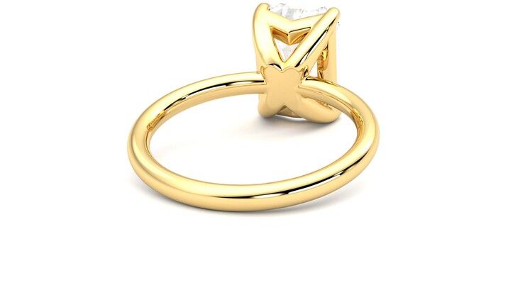 Taylor & Hart Demure Emerald Engagement Ring 360 degree image 14