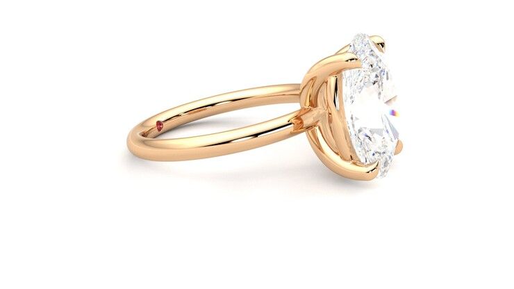 Taylor & Hart Demure Oval Engagement Ring 360 degree image 8