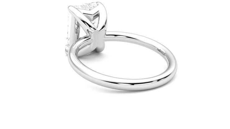 Taylor & Hart Demure Emerald Engagement Ring 360 degree image 17