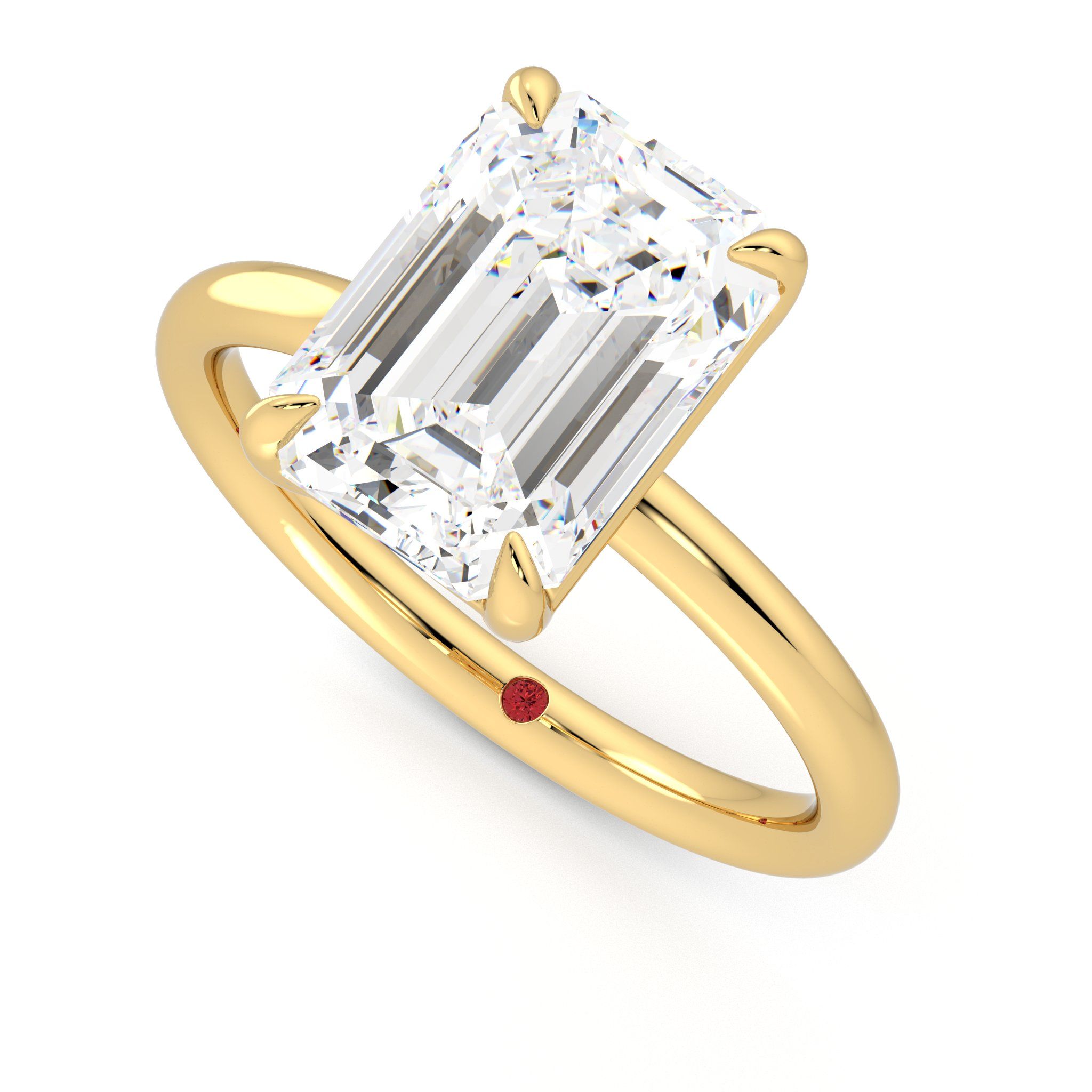 Taylor & Hart Demure Emerald Engagement Ring 0