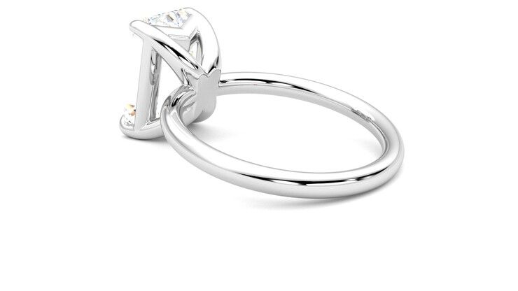 Taylor & Hart Demure Emerald Engagement Ring 360 degree image 18