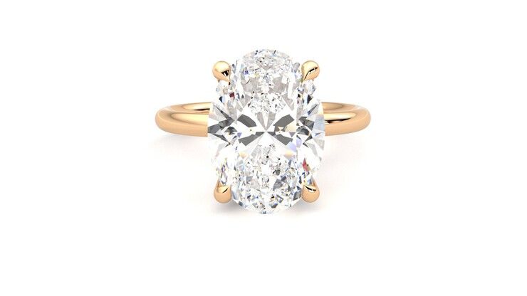 Taylor & Hart Demure Oval Engagement Ring 360 degree image 1