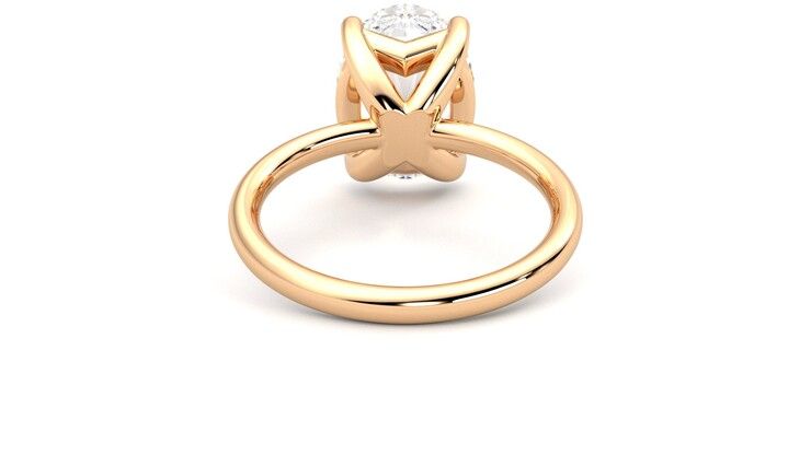 Taylor & Hart Demure Oval Engagement Ring 360 degree image 15