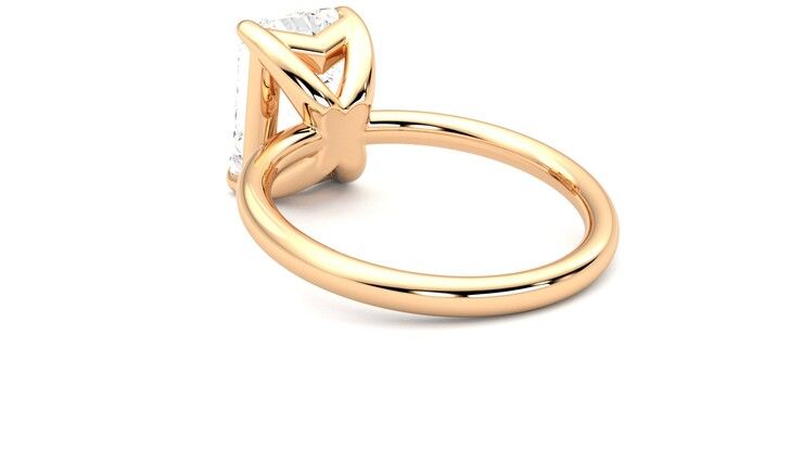 Taylor & Hart Demure Emerald Engagement Ring 360 degree image 17