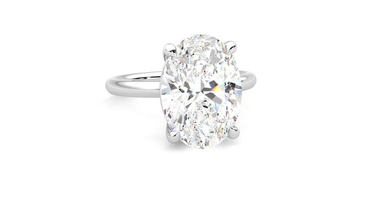 Taylor & Hart Demure Oval Engagement Ring 360 degree image 3