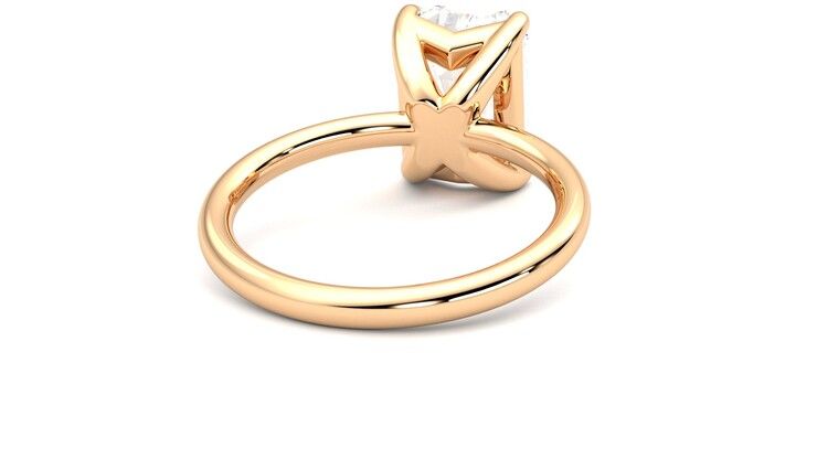 Taylor & Hart Demure Emerald Engagement Ring 360 degree image 14