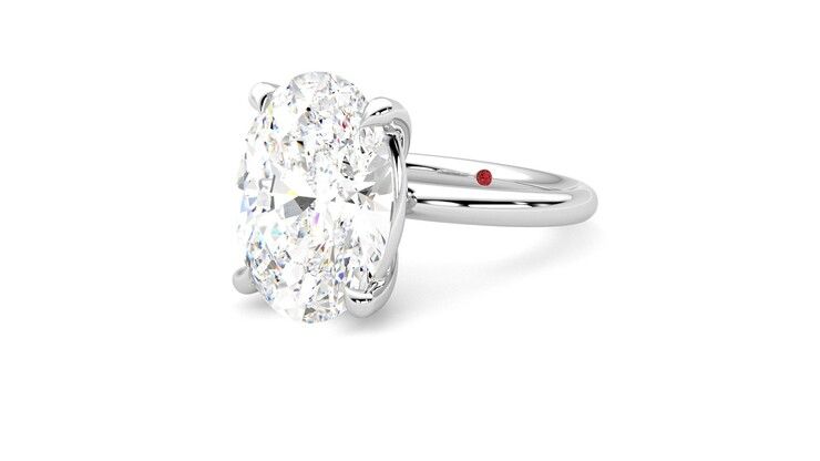 Taylor & Hart Demure Oval Engagement Ring 360 degree image 25