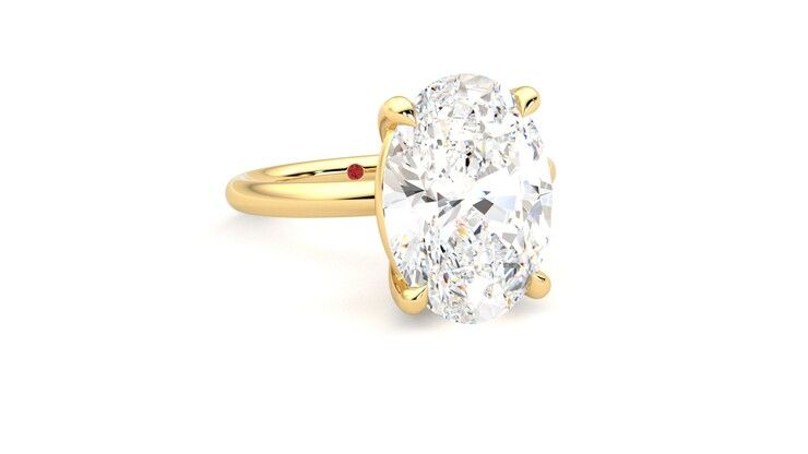 Taylor & Hart Demure Oval Engagement Ring 360 degree image 4