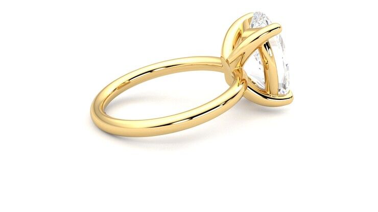 Taylor & Hart Demure Oval Engagement Ring 360 degree image 11