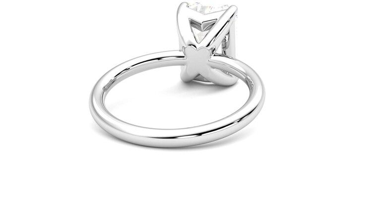 Taylor & Hart Demure Emerald Engagement Ring 360 degree image 14