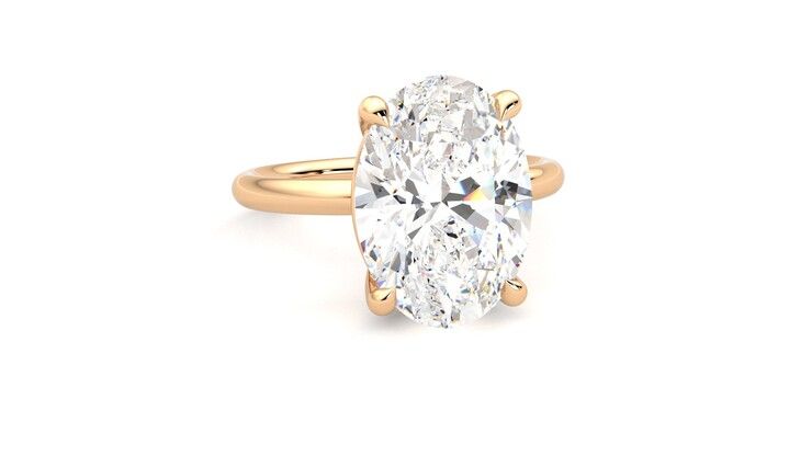 Taylor & Hart Demure Oval Engagement Ring 360 degree image 3