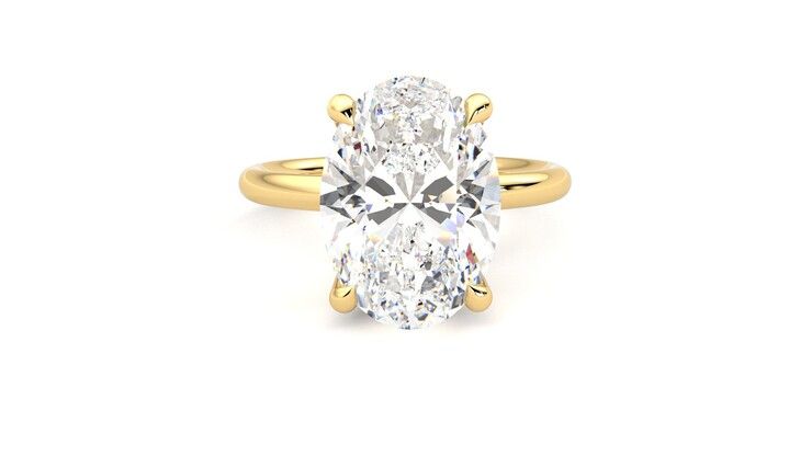 Taylor & Hart Demure Oval Engagement Ring 360 degree image 1