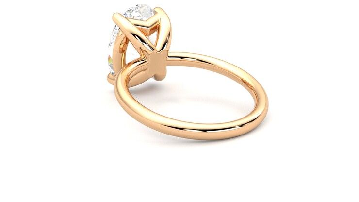 Taylor & Hart Demure Oval Engagement Ring 360 degree image 17