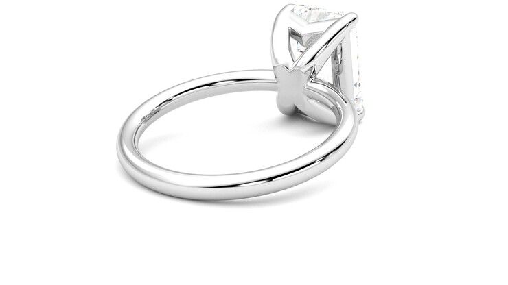 Taylor & Hart Demure Emerald Engagement Ring 360 degree image 13