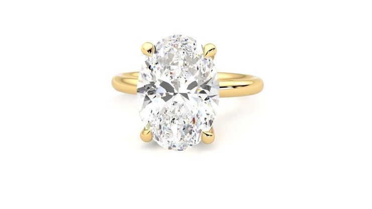 Taylor & Hart Demure Oval Engagement Ring 360 degree image 28