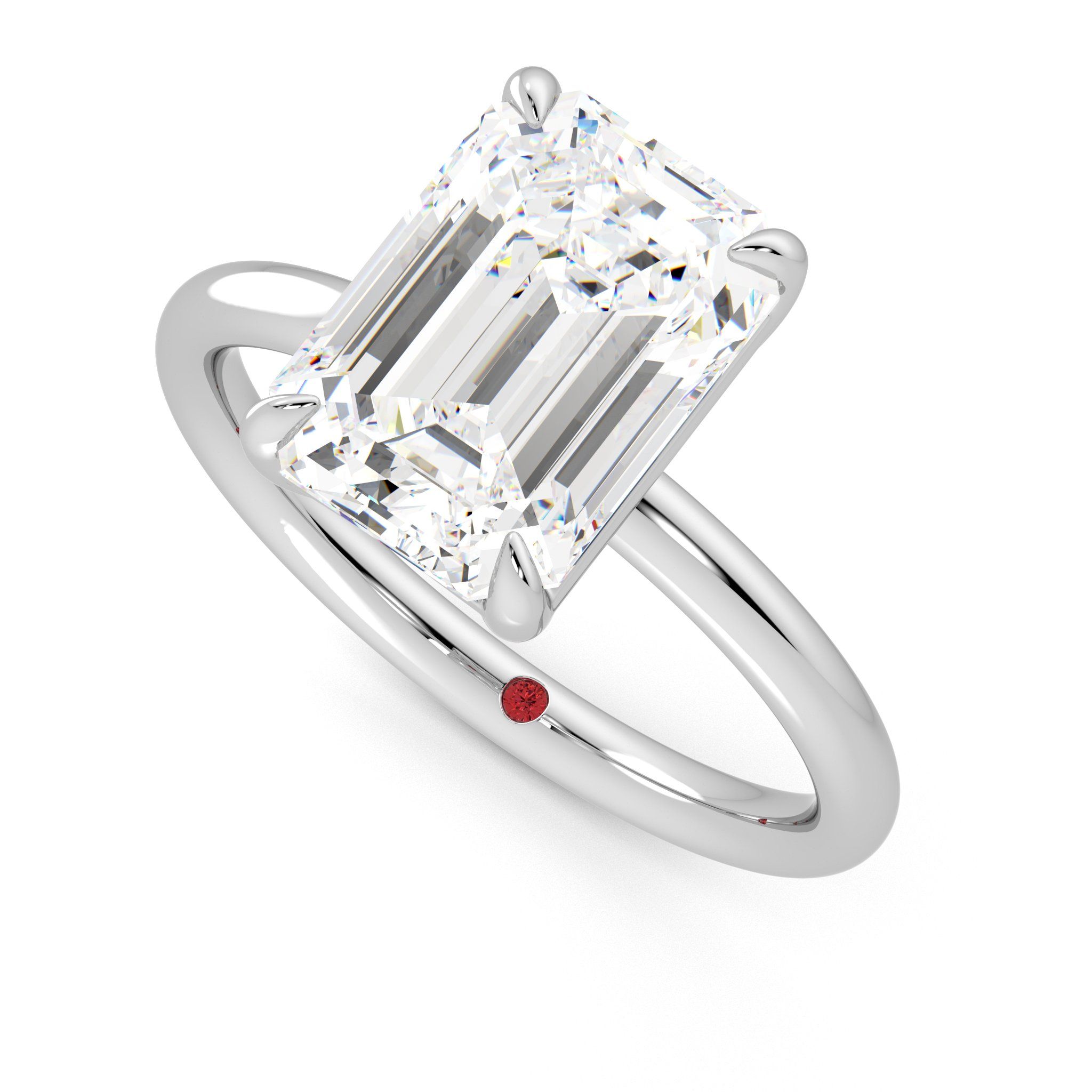 Taylor & Hart Demure Emerald Engagement Ring 0