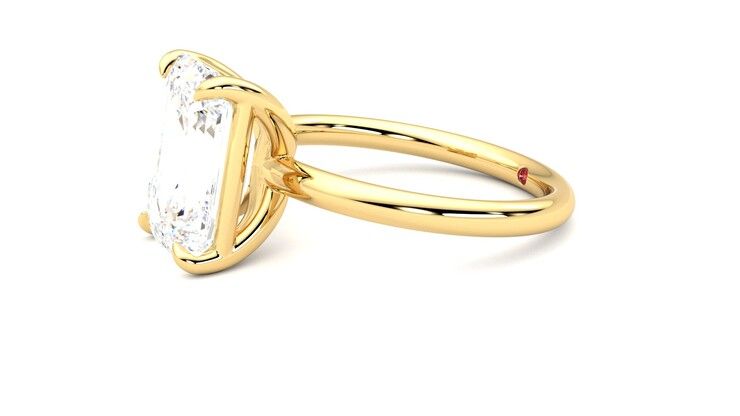 Taylor & Hart Demure Emerald Engagement Ring 360 degree image 22