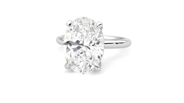 Taylor & Hart Demure Oval Engagement Ring 360 degree image 27