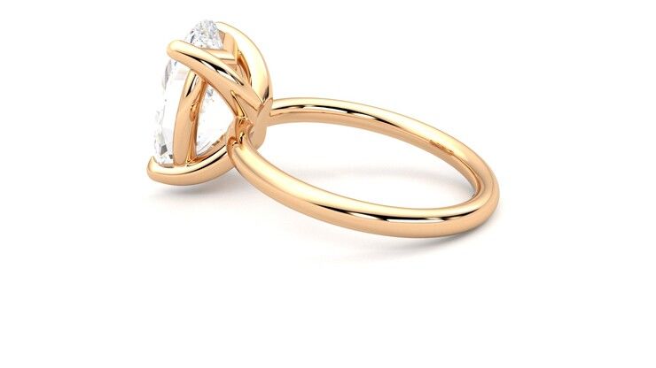 Taylor & Hart Demure Oval Engagement Ring 360 degree image 19