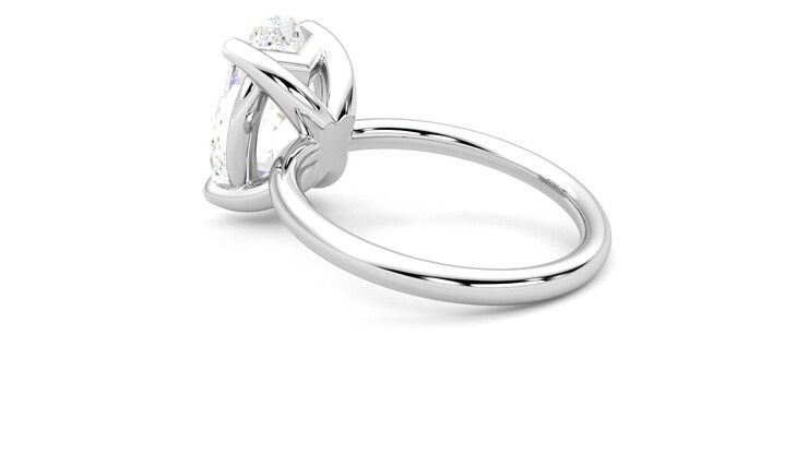 Taylor & Hart Demure Oval Engagement Ring 360 degree image 18