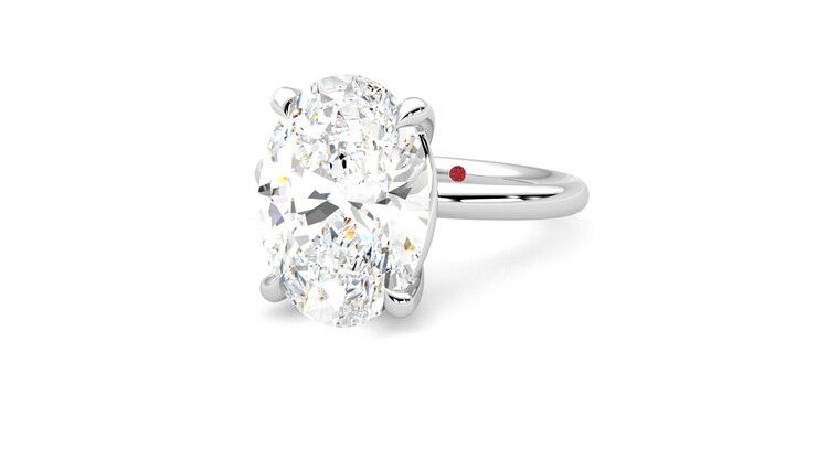 Taylor & Hart Demure Oval Engagement Ring 360 degree image 26