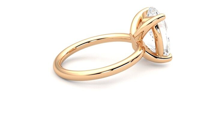 Taylor & Hart Demure Oval Engagement Ring 360 degree image 11