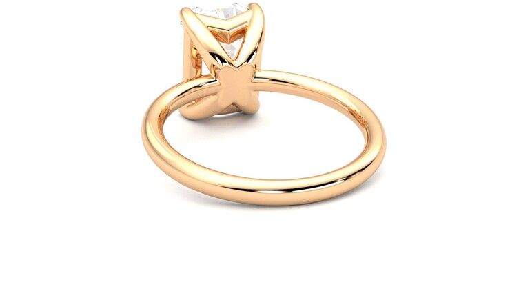 Taylor & Hart Demure Emerald Engagement Ring 360 degree image 16