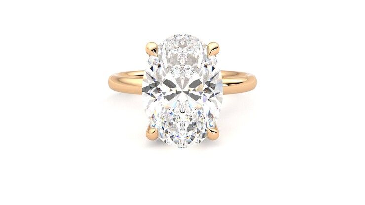 Taylor & Hart Demure Oval Engagement Ring 360 degree image 0