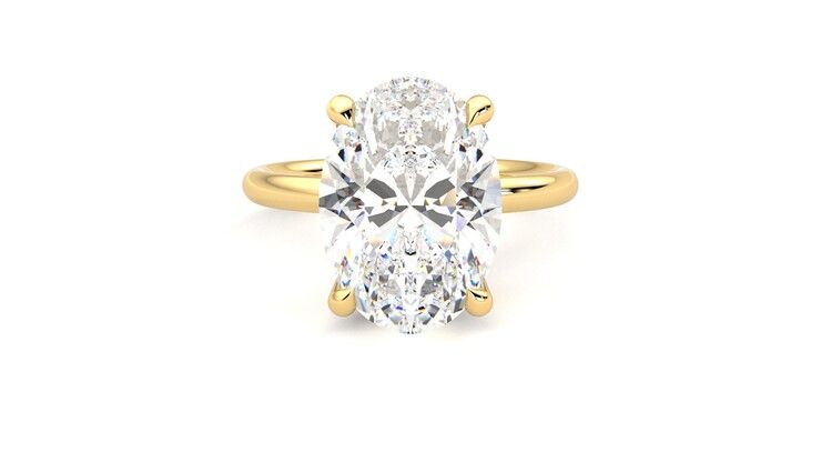Taylor & Hart Demure Oval Engagement Ring 360 degree image 0