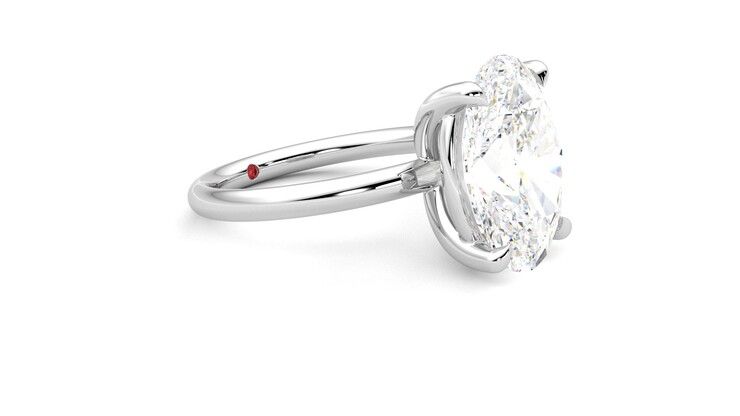 Taylor & Hart Demure Oval Engagement Ring 360 degree image 7
