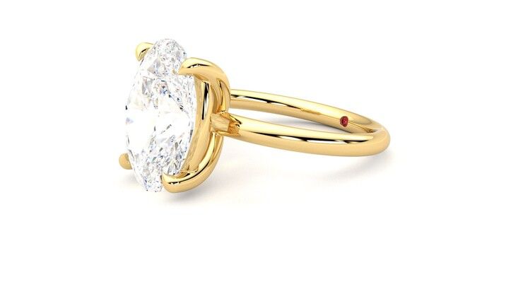 Taylor & Hart Demure Oval Engagement Ring 360 degree image 23