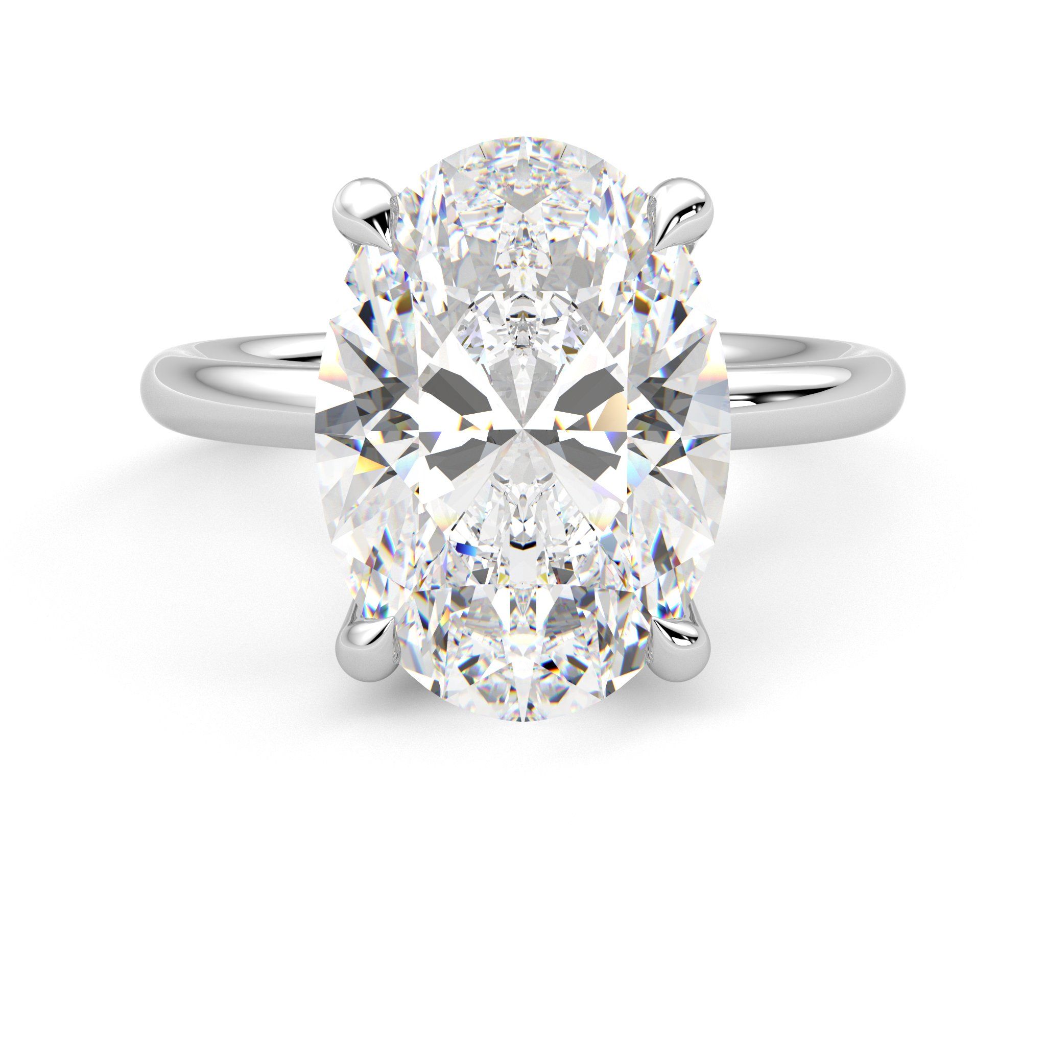 Taylor & Hart Demure Oval Engagement Ring 0