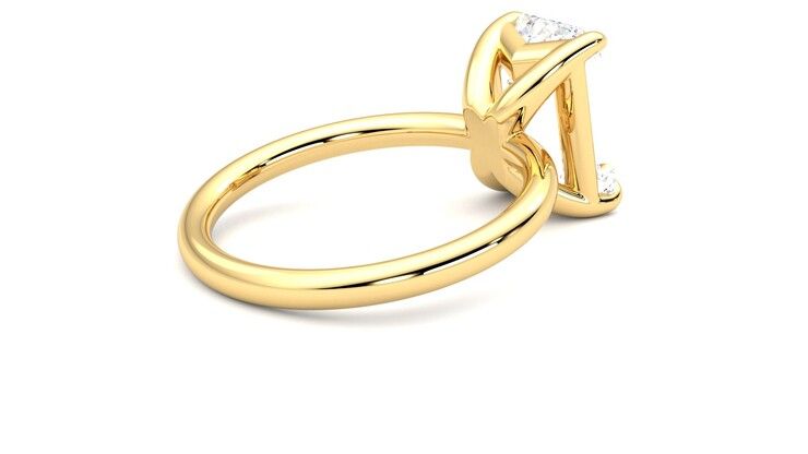 Taylor & Hart Demure Emerald Engagement Ring 360 degree image 12