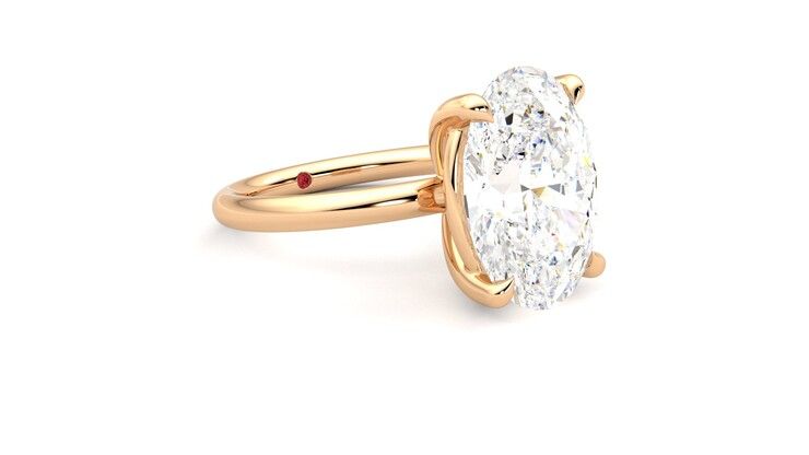 Taylor & Hart Demure Oval Engagement Ring 360 degree image 6